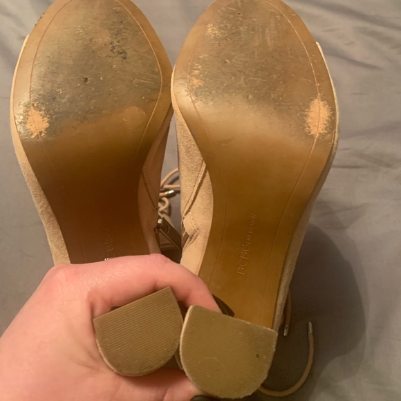 BCBG Tan Suede Ankle Booties - Picture 4 of 6